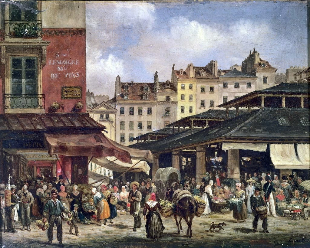 Vista del mercato a Les Halles - Musee de la Ville de Paris, Musee Carnavalet